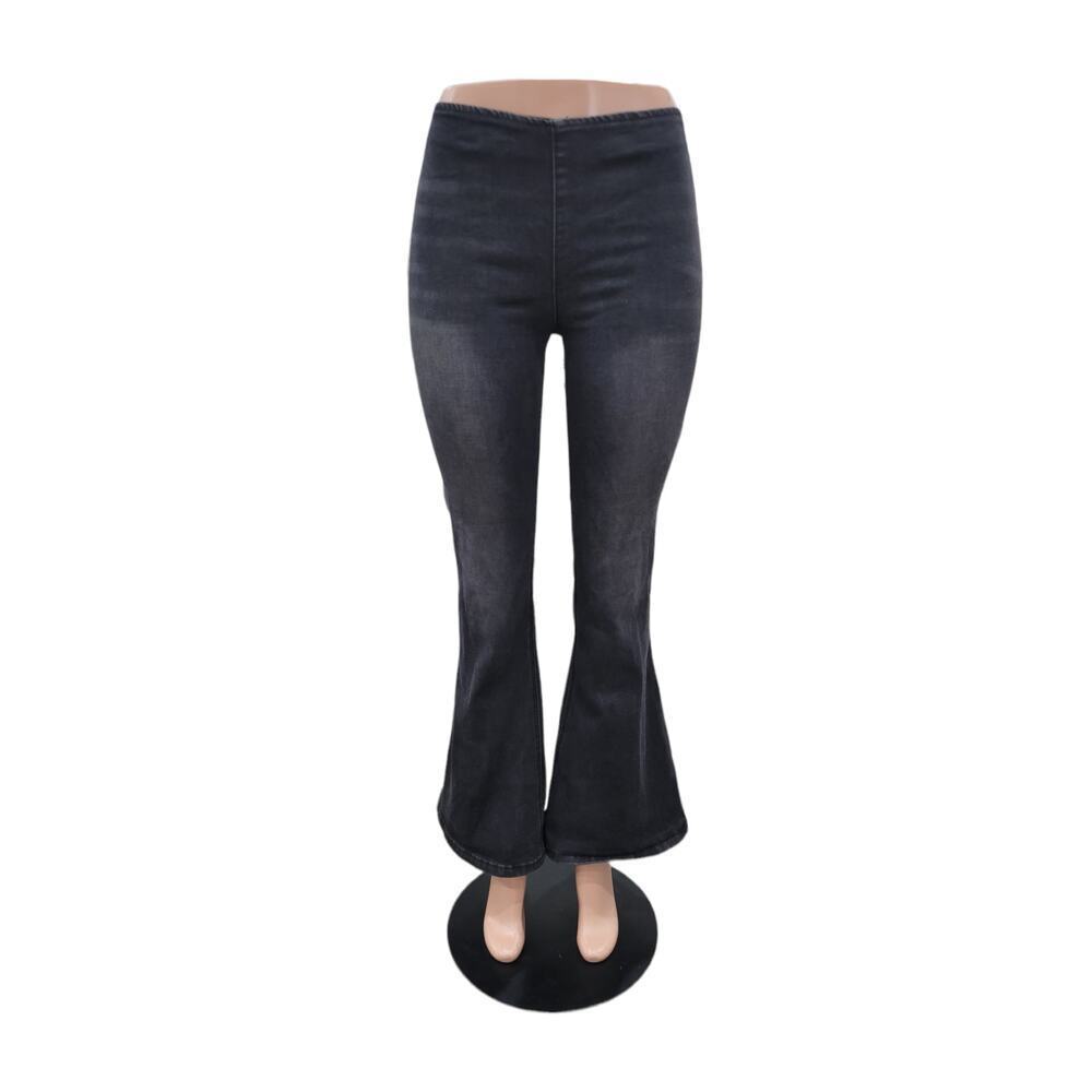 Blank Paige Women's Flare High Rise Pull On Jeans Size Small Black